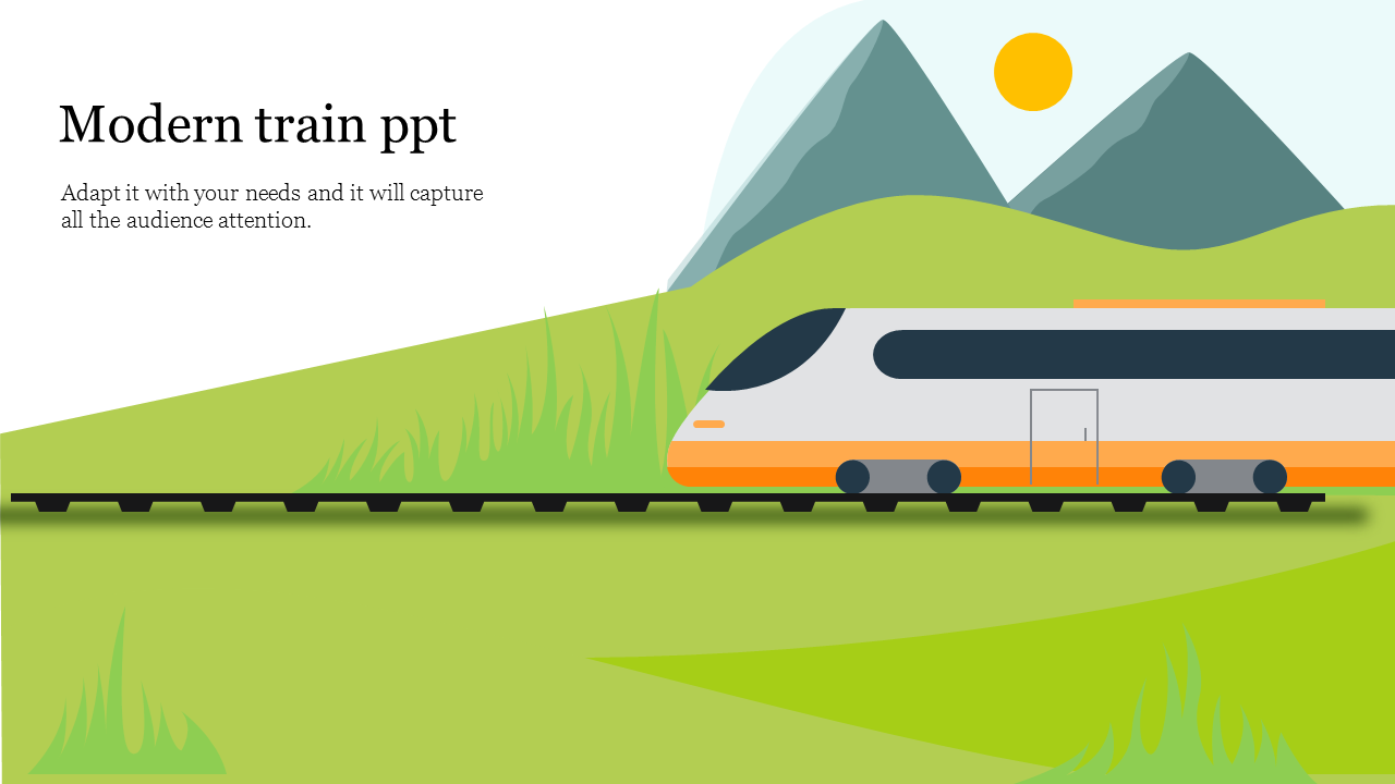 Modern train ppt presentation
